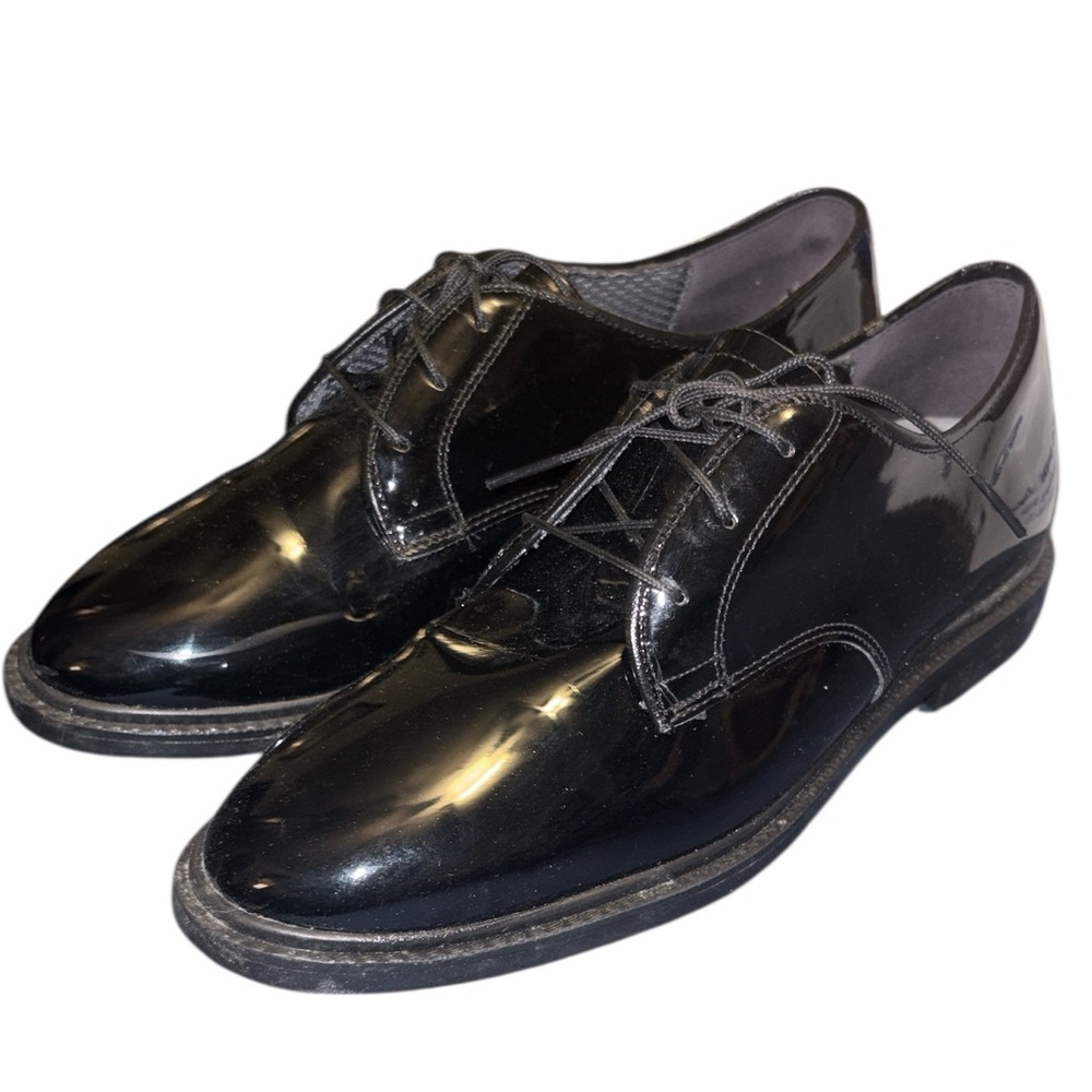 Capps Women’s Black Shiny Oxford Dress Shoes